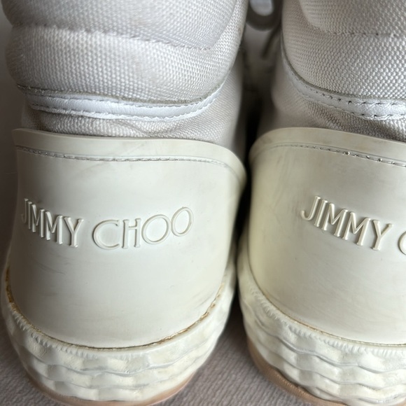 Jimmy Choo White High-Top Women's Sneakers - Picture 4 of 13